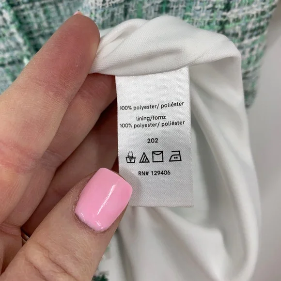 Venus Terrace Tweed Mini Shift Dress in Blue Multi Sz 6 - Picture 12 of 16